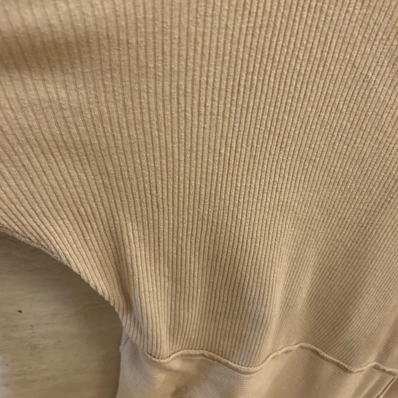 We The Free Londontown Thermal Moonstone Beige Off-the-Shoulder Sweater - Picture 7 of 7